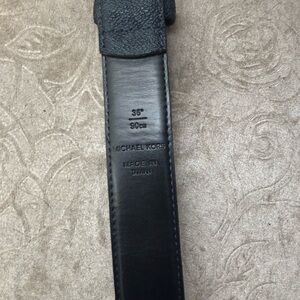 Michael Kors Midnight Black Leather Belt